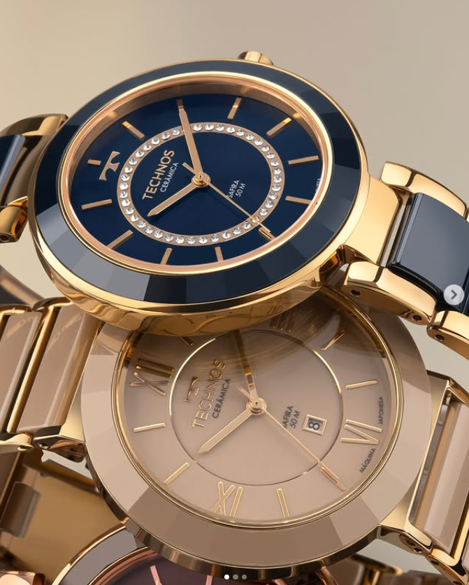 Relógio Dourado Feminino
