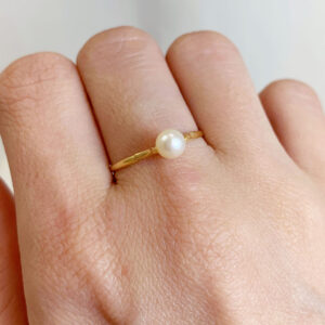 Anel Pérola Ouro 18k