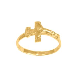 Anel Crucifixo Ouro 18k