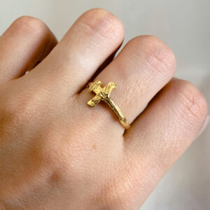 Anel Crucifixo Ouro 18k