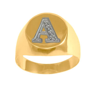 Anel Letra A - Ouro 18k