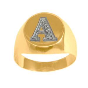 Anel Letra A - Ouro 18k