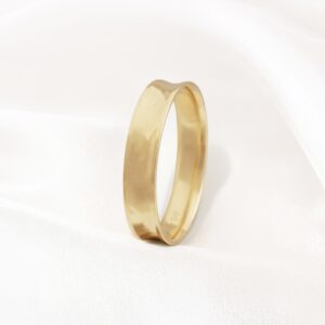 Aliança Ouro 18k Côncava