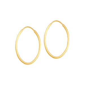 Brinco Argola Oval Ouro 18k