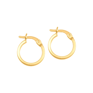 Brico Argola Clássica Com Trava Ouro 18k