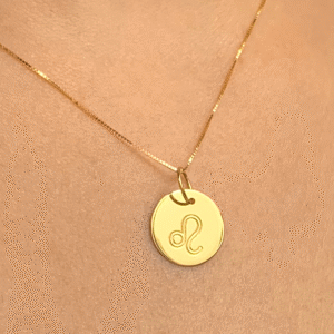 Pingente Signo Leão Ouro 18k