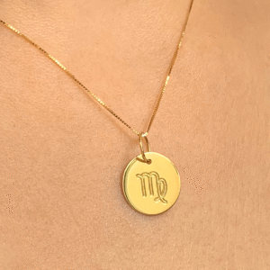 Pingente Signo Virgem Ouro 18k