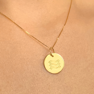 Pingente Signo Aquário Ouro 18k