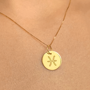 Pingente Signo Peixes Ouro 18k
