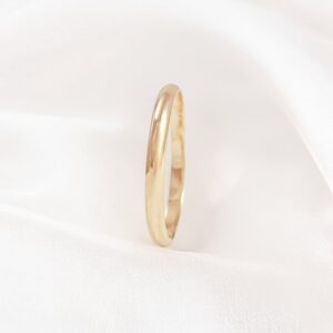 Aliança Ouro 18k Tradicional - Abaulada 2mm