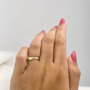 Aliança em Ouro 18k Abaulada 3mm