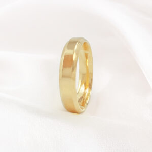 Aliança Ouro 18k Chanfrada 4mm