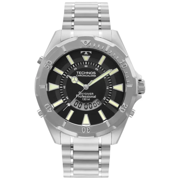 Relógio Technos Masculino Skydiver Prata