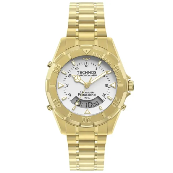 Relógio Technos Masculino  Skydiver Dourado