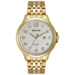 Relógio Seculus  Masculino Social Visor Texturizado Dourado 1