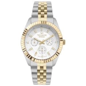 Relógio Technos Riviera  Prata e Dourado