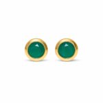 Brinco em Ouro 18k com Crisoprásio Natural 5 mm 3