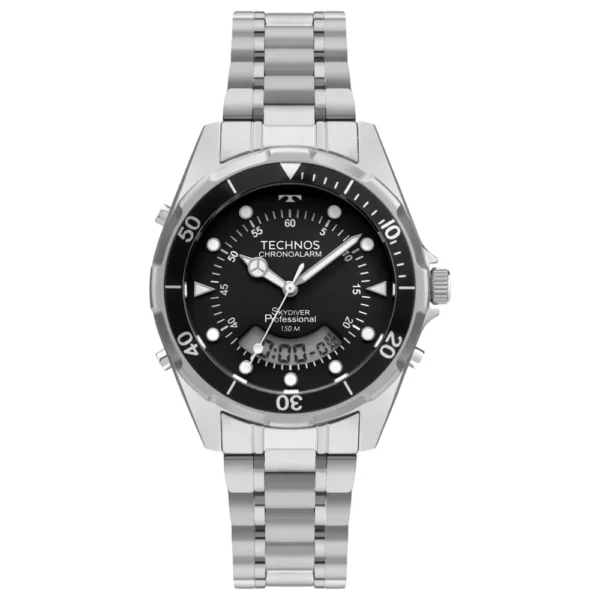 Relógio Technos Masculino Skydiver Prata