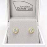 Brinco em Ouro 18k com Topázio Azul Natural 5 mm 4