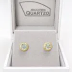 Brinco em Ouro 18k com Topázio Azul Natural 5 mm 4