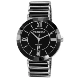 Relógio Technos Cerâmica Preto e Prata - 40mm