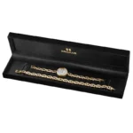 Relógio Seculus  Feminino Kit Bracelete Cristais Dourado 4