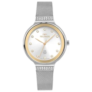 Relógio Technos Feminino Slim Prata
