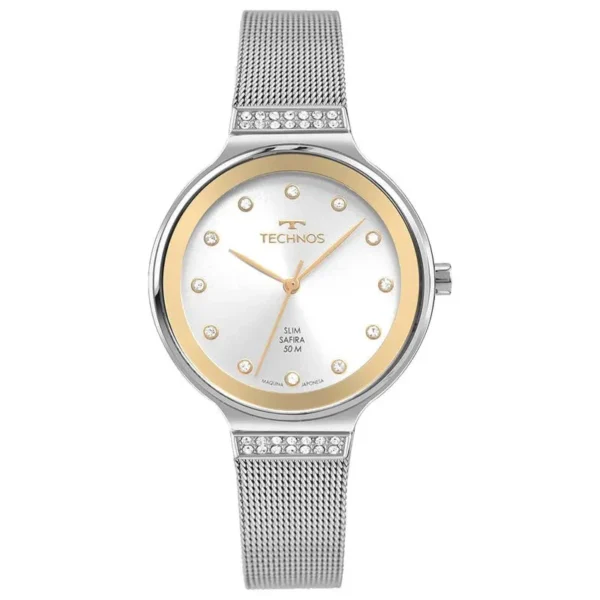 Relógio Technos Feminino Slim Prata