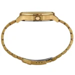 Relógio Seculus  Masculino Social Visor Texturizado Dourado 2
