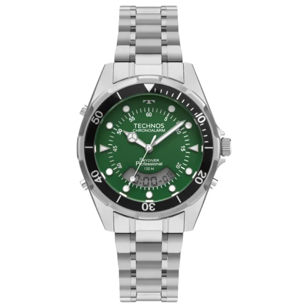 Relógio Technos Masculino Skydiver Prata