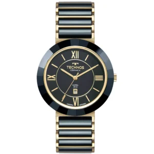 Relógio Technos Cerâmica Azul e Dourado - 40mm