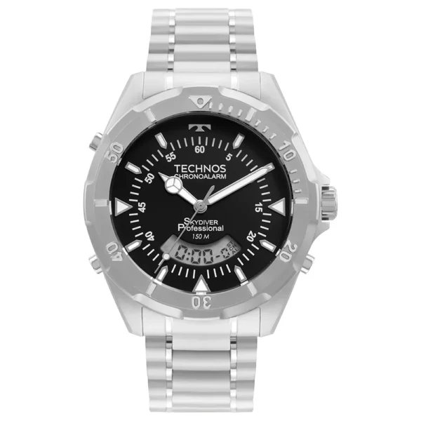 Relógio Technos Masculino Skydiver Prata